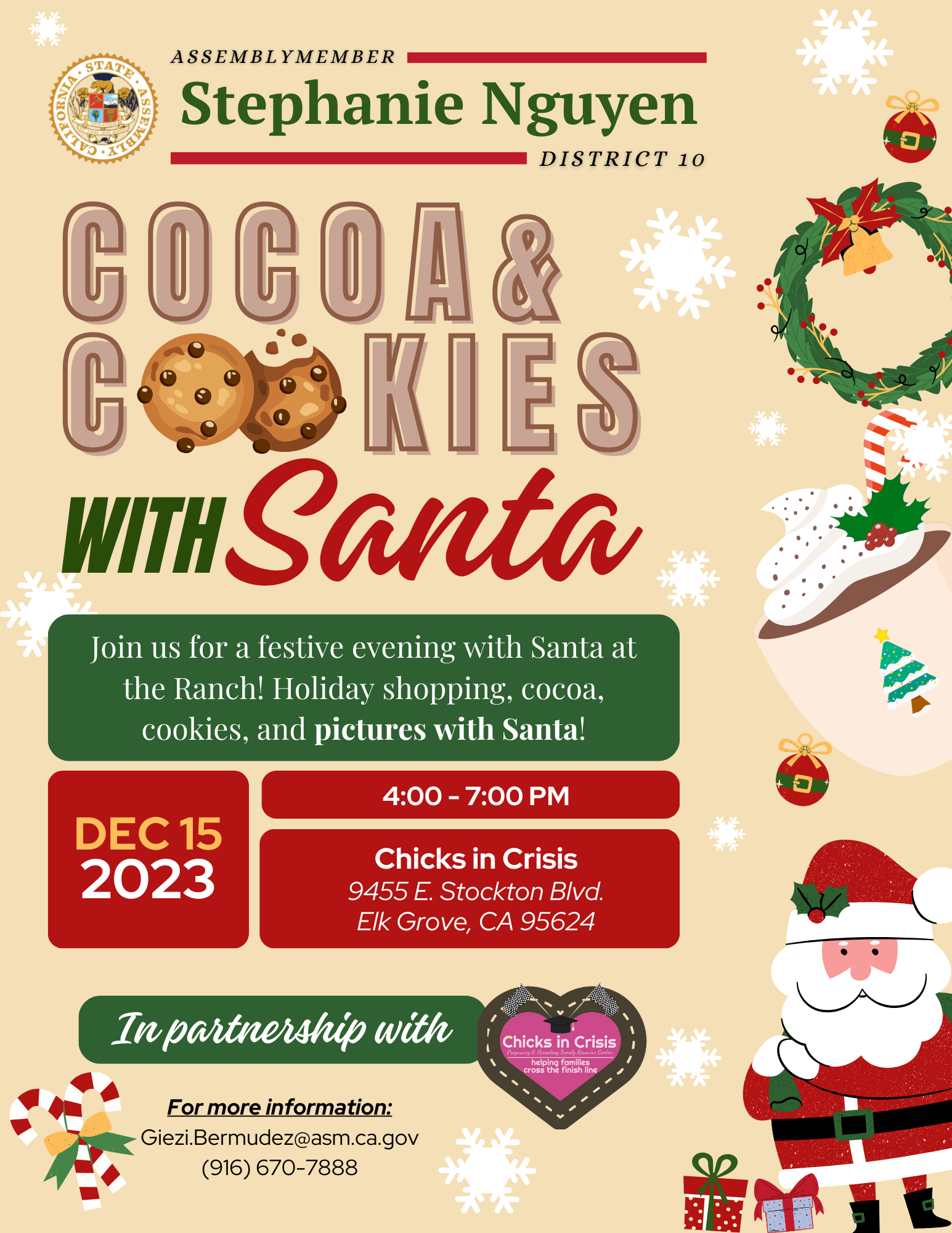 Cocoa & Cookies with Santa Flyer