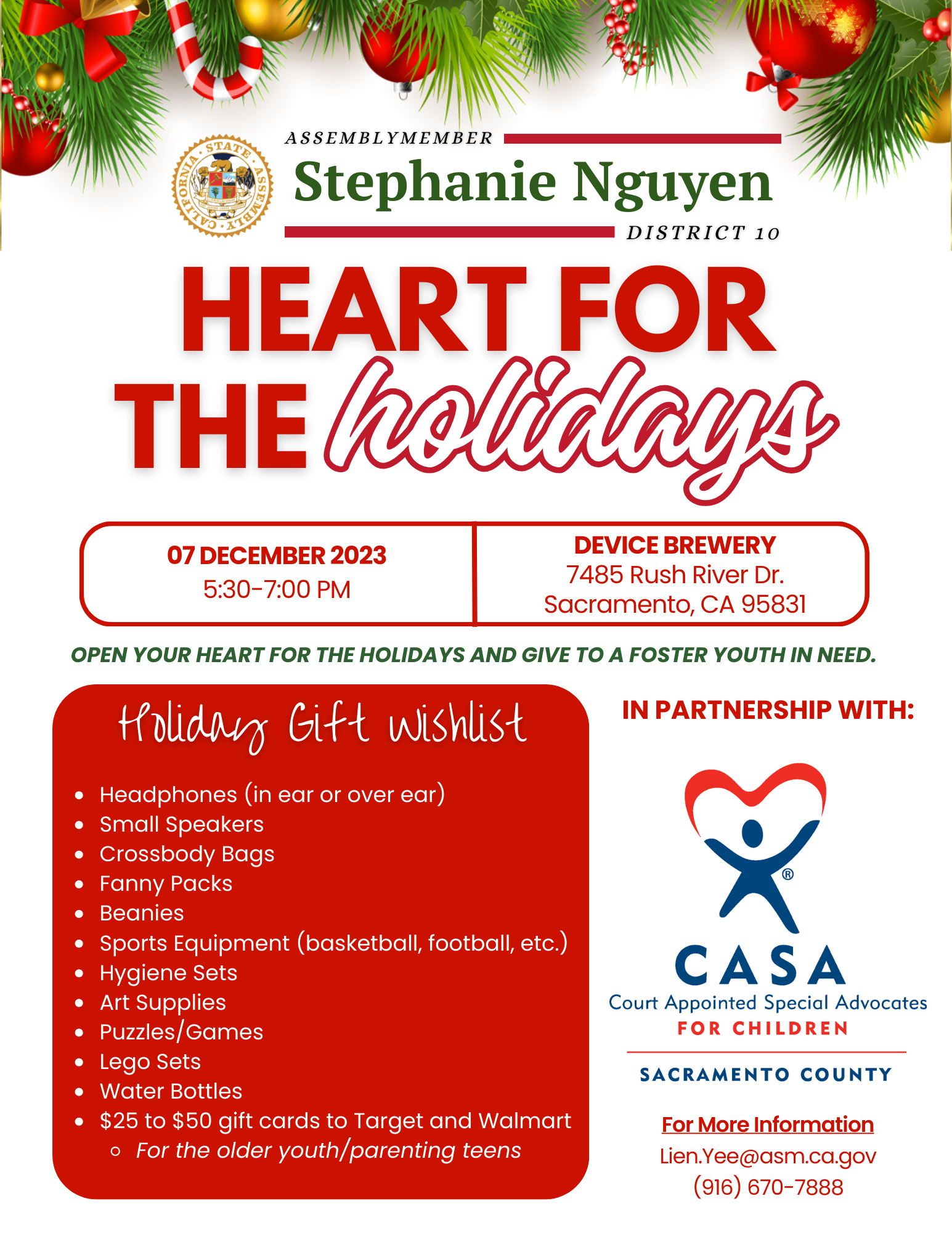 Heart for the Holidays Flyer