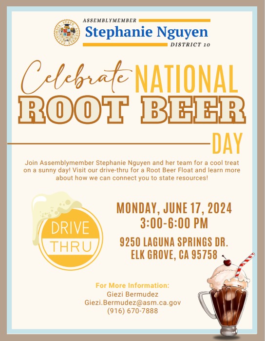 National Root Beer Day Event Flyer, Monday June 17th from 3-6PM