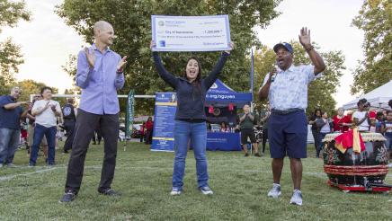 Autumn Moon Festival in Garcia Bend Park - Assemblymember Stephanie Nguyen, Assemblymember Kevin McCarty and Councilman Richard Jennings, II Check Presentation