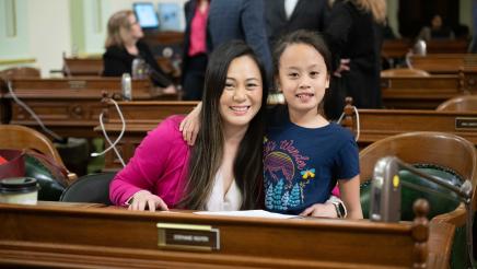 Assemblymember Nguyen Brings Daughter to the Assembly Floor