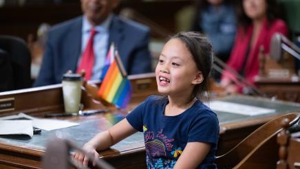 Assemblymember Nguyen Brings Daughter to the Assembly Floor