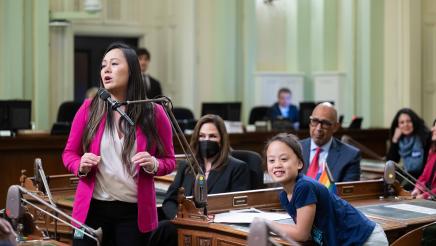 Assemblymember Nguyen Brings Daughter to the Assembly Floor